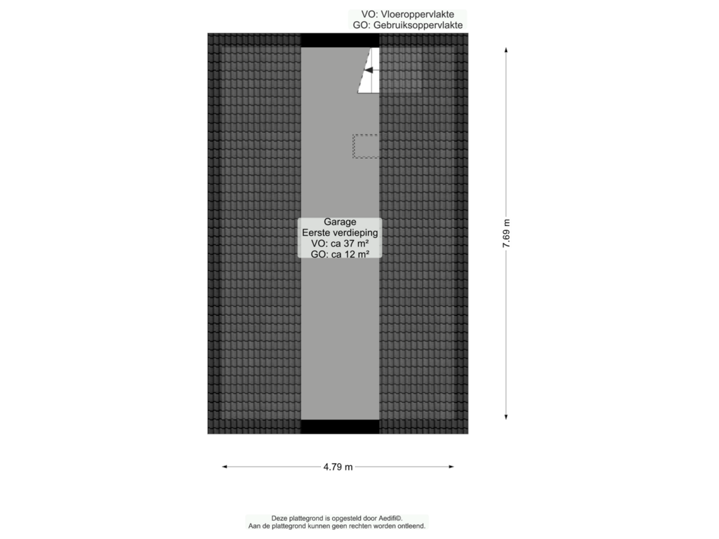 View floorplan of Garage eerste verdieping of Watermolendijk 4