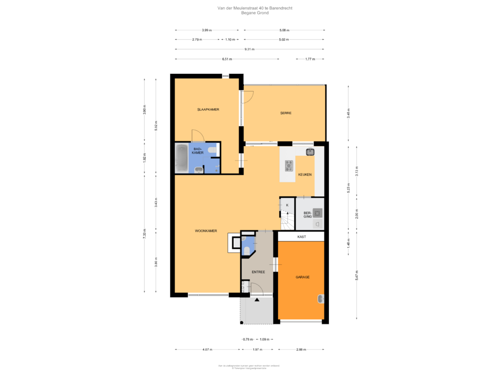 Bekijk plattegrond van Begane Grond van Van der Meulenstraat 40