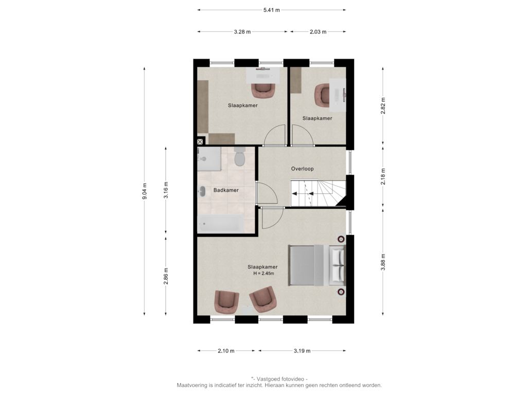 View floorplan of 1e verdieping of Duifkruid 143