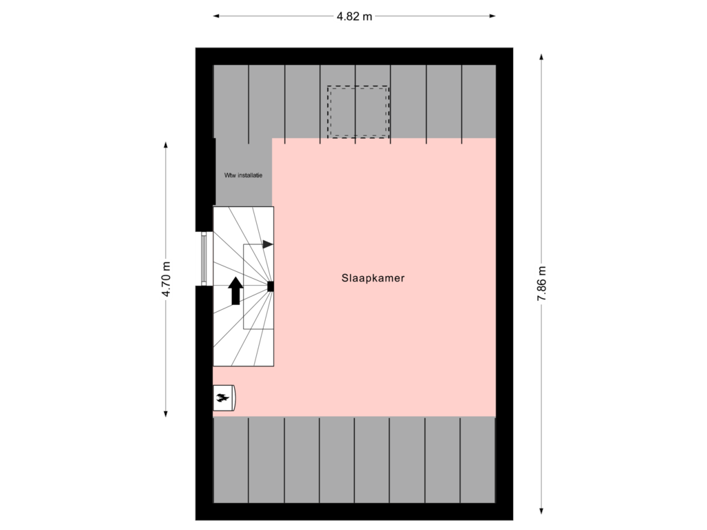 View floorplan of Tweede verdieping of Kaatsruwe 26