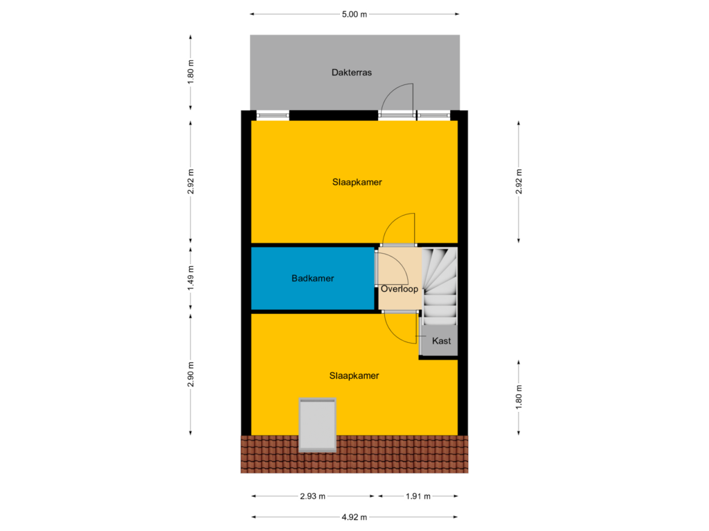 View floorplan of Woonlaag 2 of Prattenburg 16