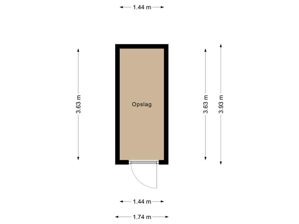 View floorplan of Berging of Prattenburg 16