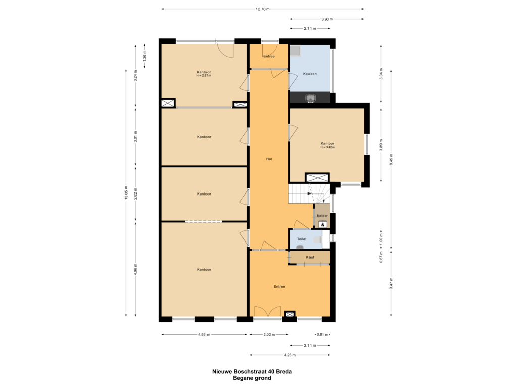 View floorplan of Begane grond of Nieuwe Boschstraat 40