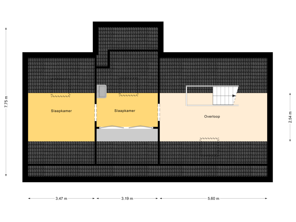 View floorplan of 2e Verdieping of Romanlaan 18