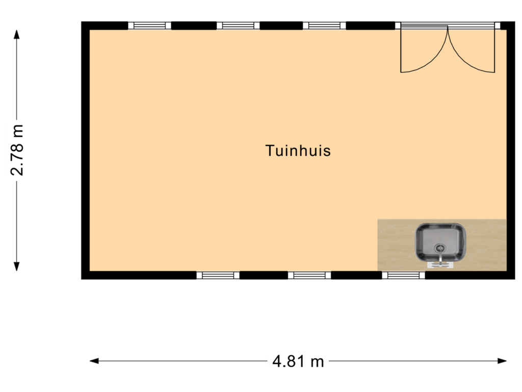 View floorplan of Berging of Romanlaan 18