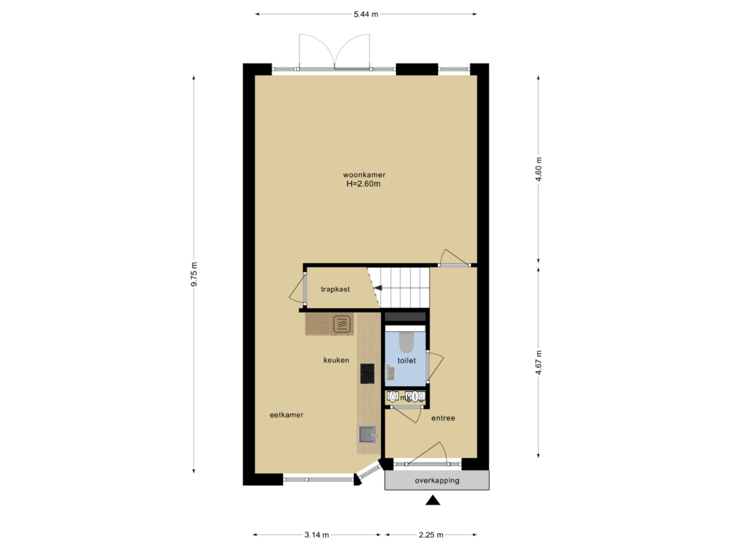 Bekijk plattegrond van Begane Grond van Vierkante Bosje 67