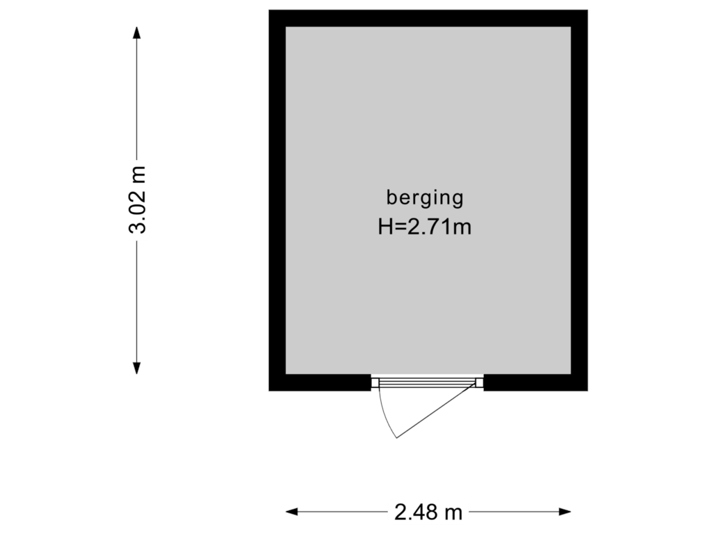 Bekijk plattegrond van Berging van Vierkante Bosje 67