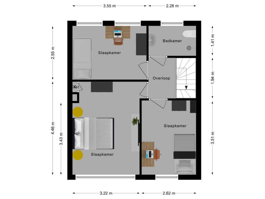 Bekijk plattegrond van Eerste verdieping van Sandoel 59