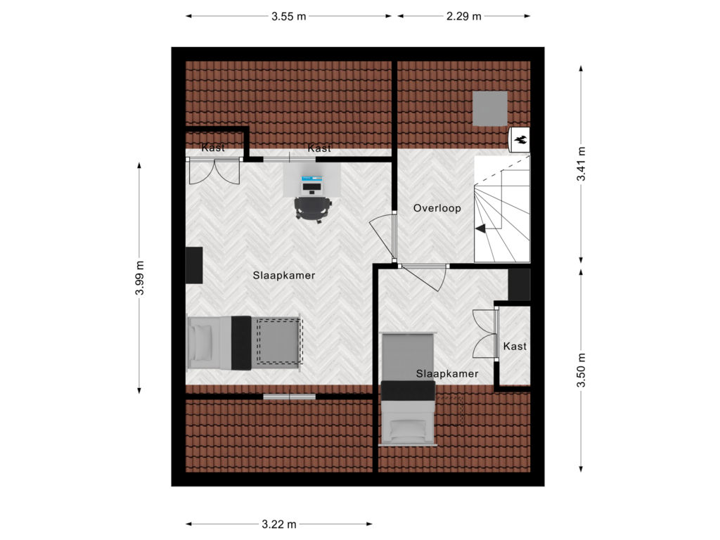 Bekijk plattegrond van Tweede verdieping van Sandoel 59