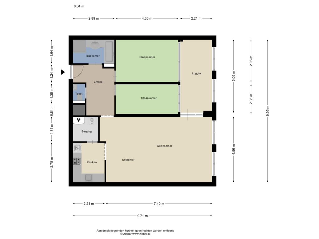 Bekijk plattegrond van Appartement van Molengragte 46