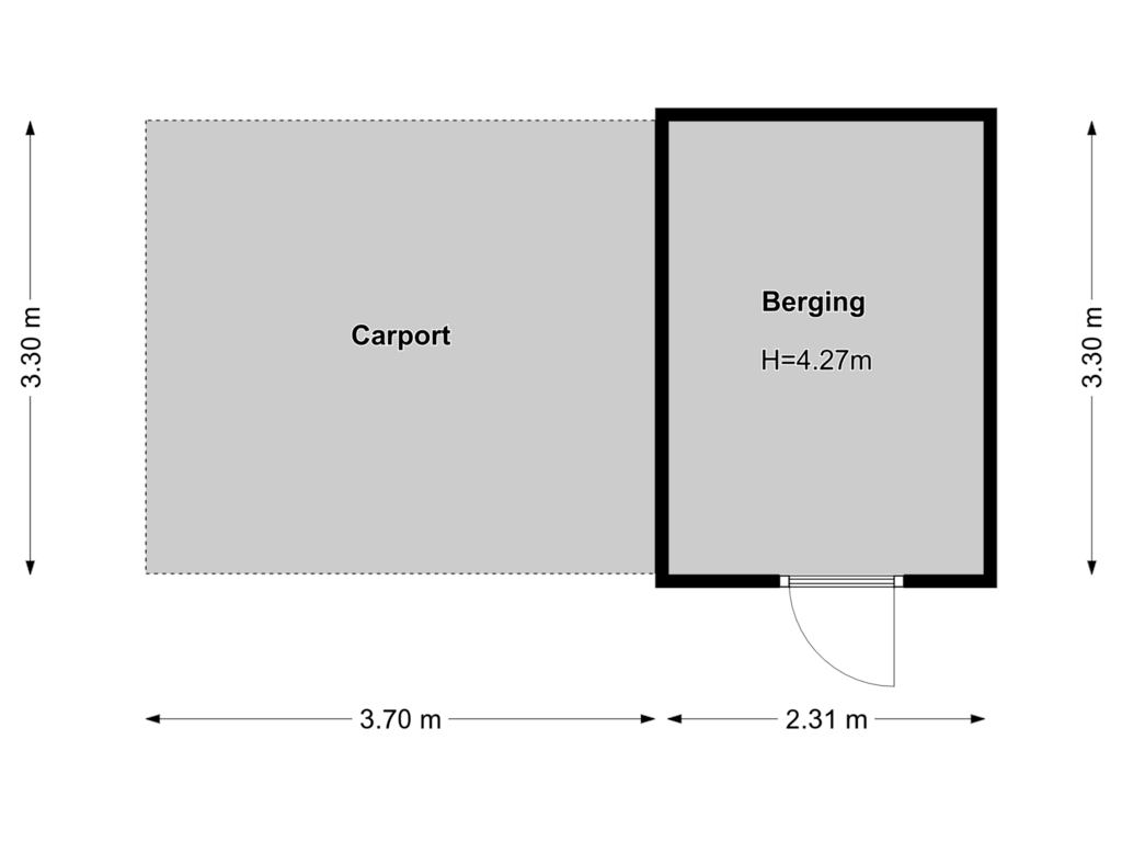 Bekijk plattegrond van Berging van Koolwitjestraat 80