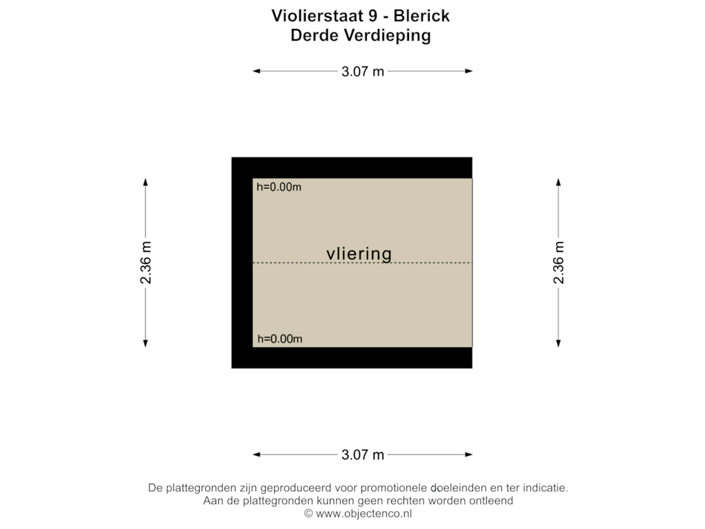 Bekijk plattegrond van Derde Verdieping van Violierstraat 9