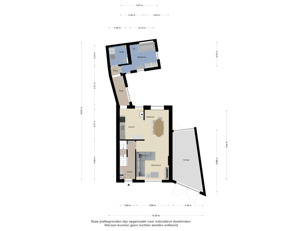 Bekijk plattegrond van Begane Grond van Kapelleberg 1-A