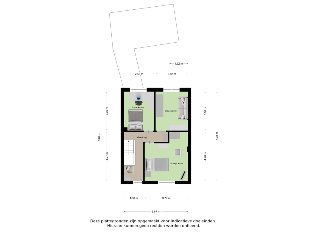 Bekijk plattegrond van Eerste Verdieping van Kapelleberg 1-A