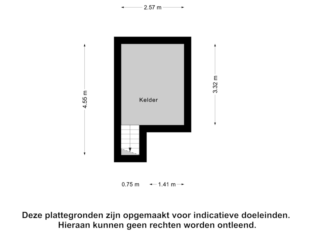 Bekijk plattegrond van Kelder van Kapelleberg 1-A