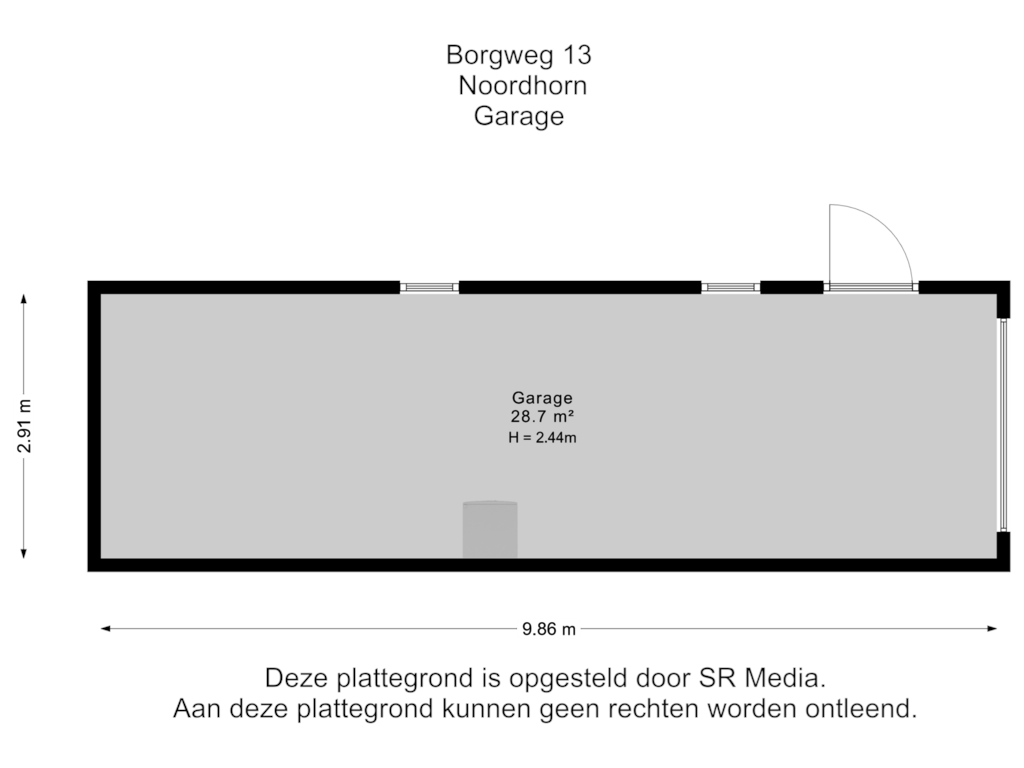 Bekijk plattegrond van Garage van Borgweg 13