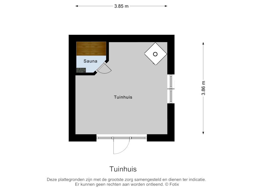 Bekijk plattegrond van Tuinhuis van Goorsteeg 90