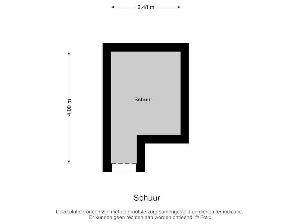 Bekijk plattegrond van Schuur van Goorsteeg 90