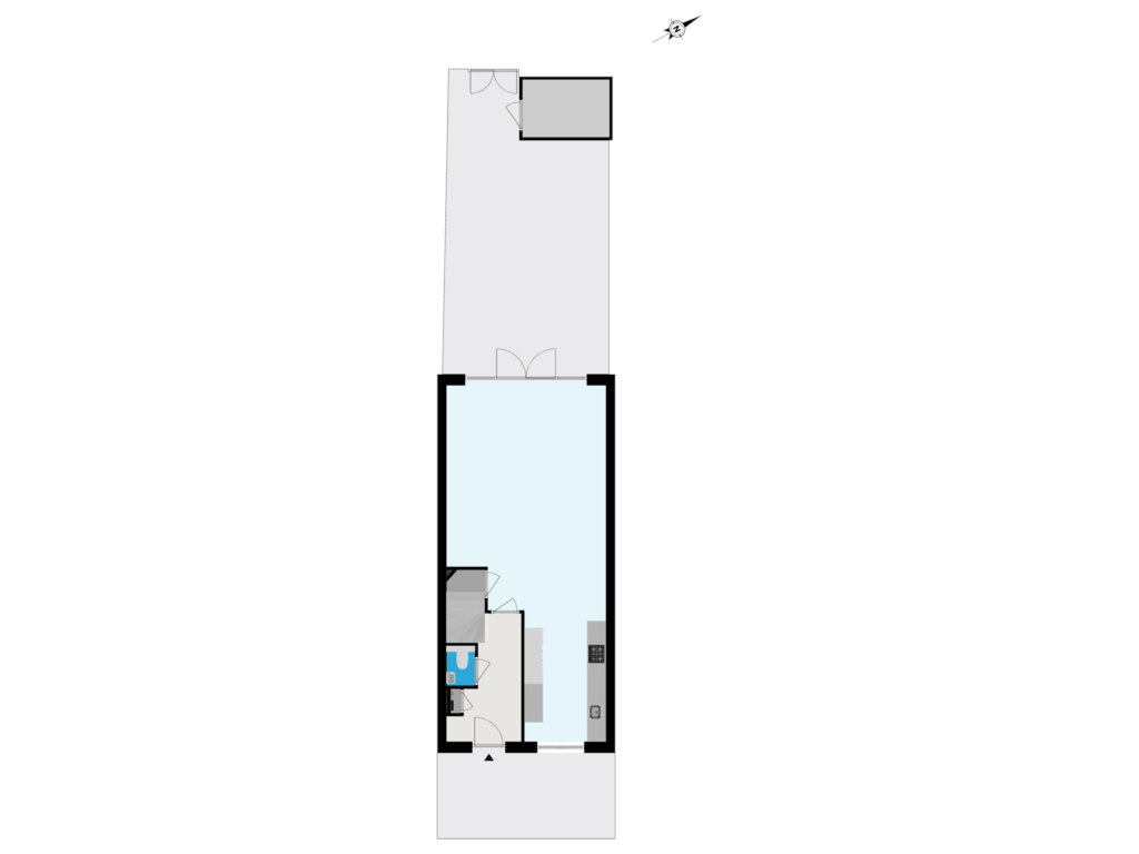 View floorplan of Begane grond of Fort Abcoudestraat 113