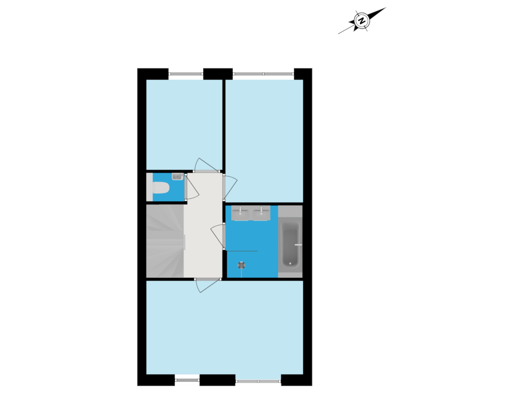 View floorplan of Eerste verdieping of Fort Abcoudestraat 113