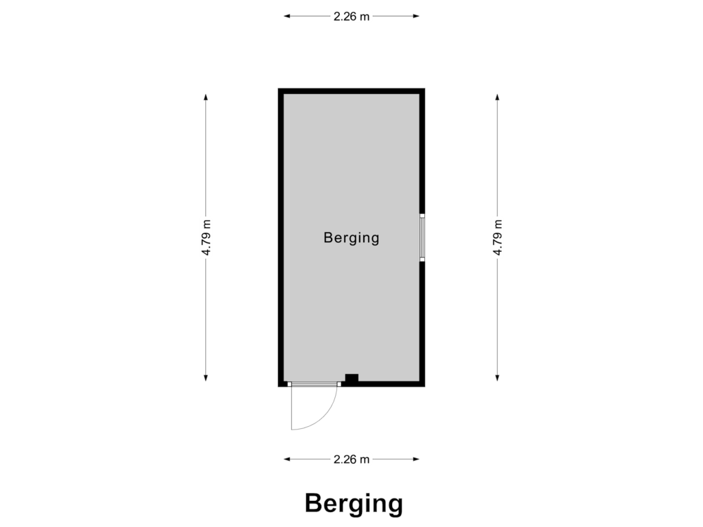 Bekijk plattegrond van Berging van Evertsenstraat 13