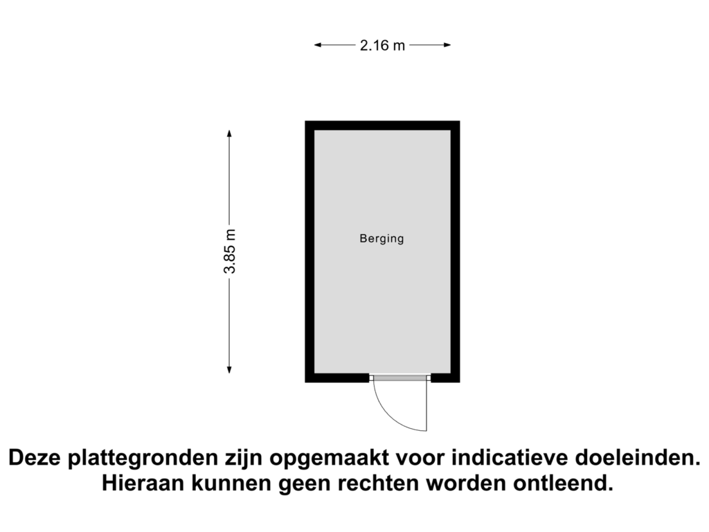 View floorplan of Berging of Réaumurstraat 7-C