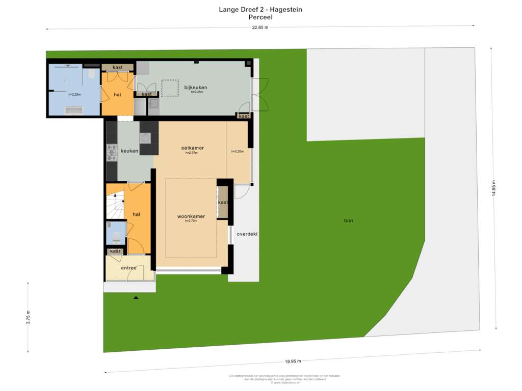 Bekijk plattegrond van PERCEEL van Lange Dreef 2