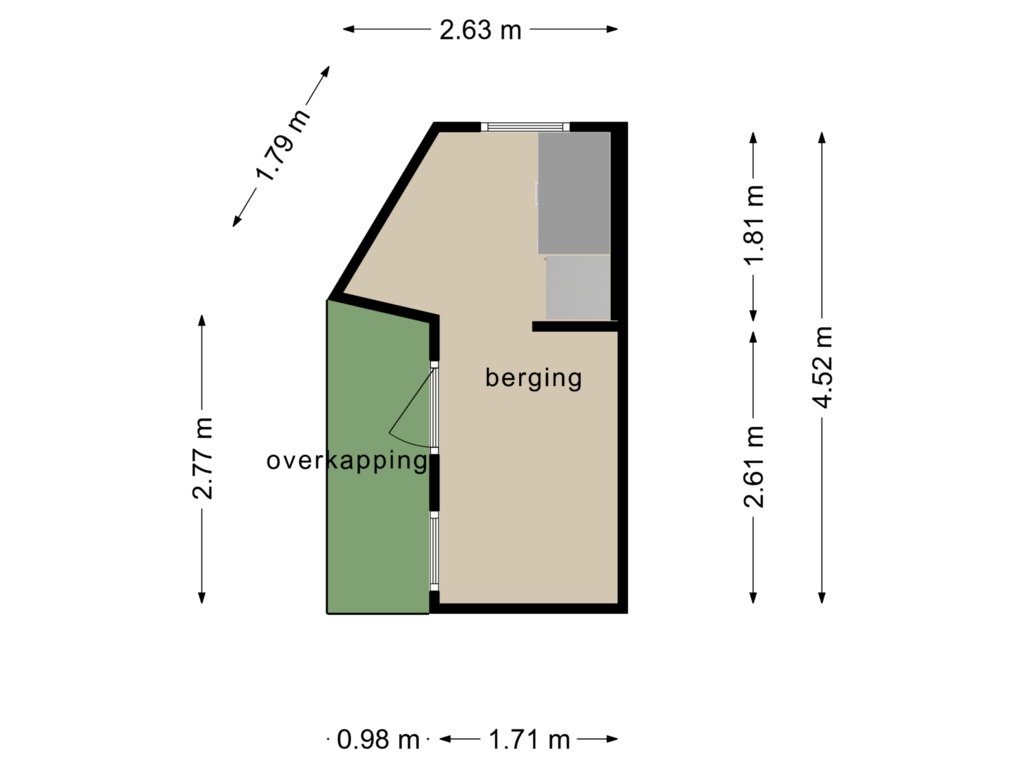 Bekijk plattegrond van Berging van Coevorderweg 27-025