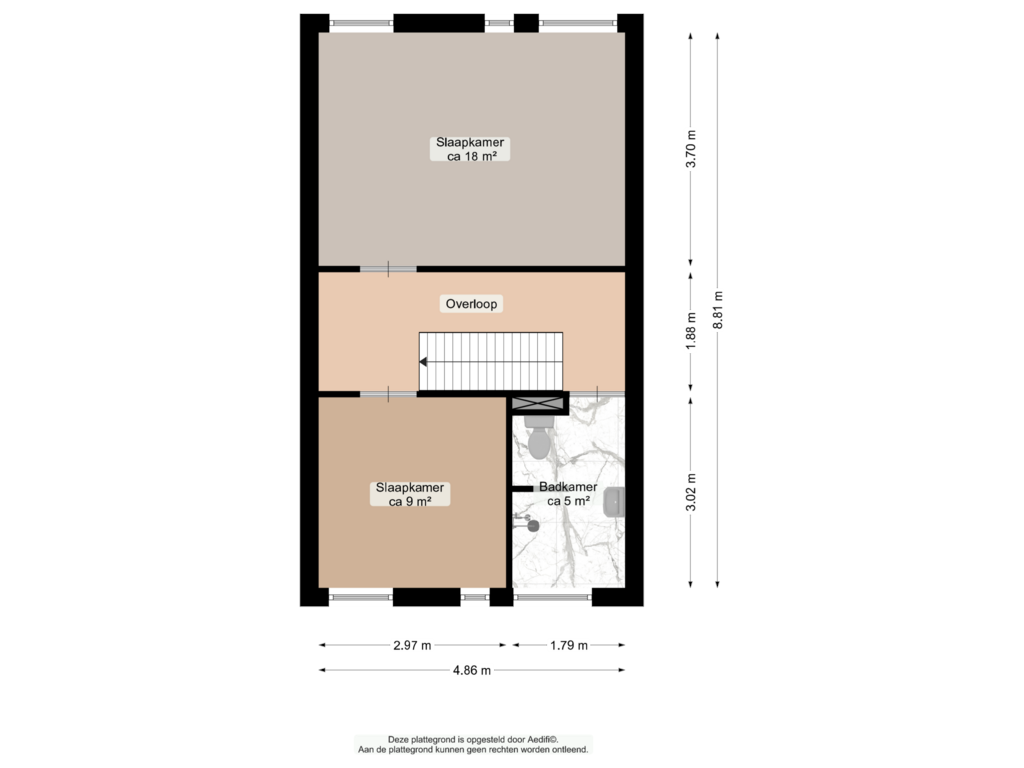 Bekijk plattegrond van Eerste verdieping van Briljantstoep 26