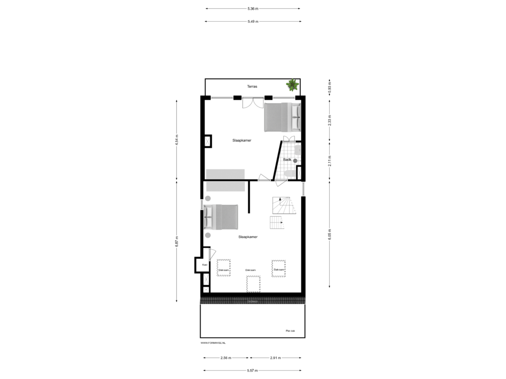 Bekijk plattegrond van 4e VERDIEPING van Amstel 59