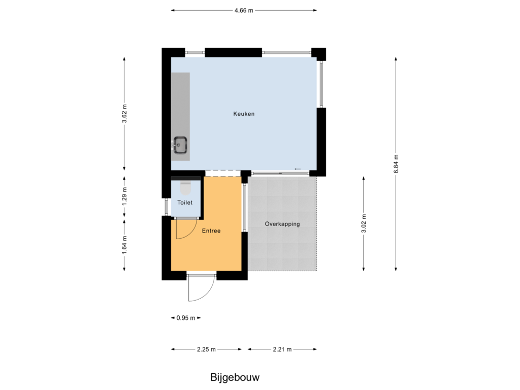 Bekijk plattegrond van Bijgebouw van Benedenkerkseweg 85-A