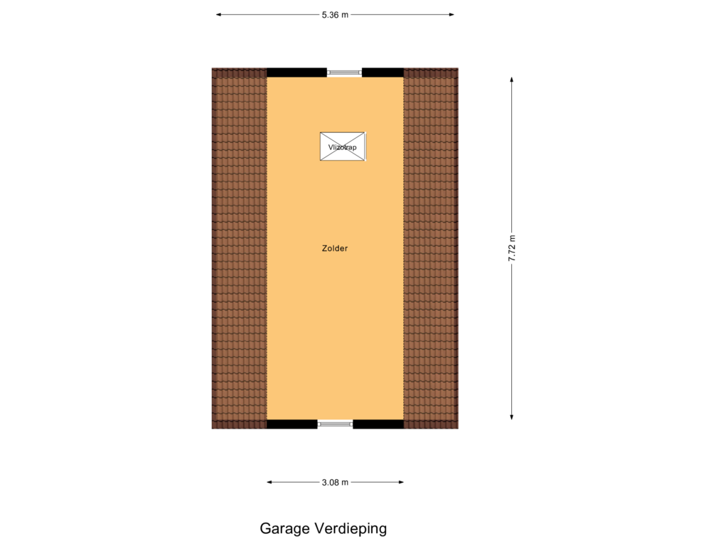 Bekijk plattegrond van Garage Verdieping van Benedenkerkseweg 85-A