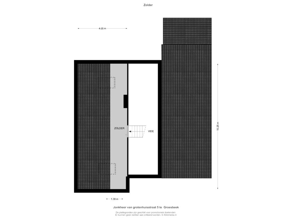 Bekijk plattegrond van Zolder van Jonkheer van Grotenhuisstraat 5