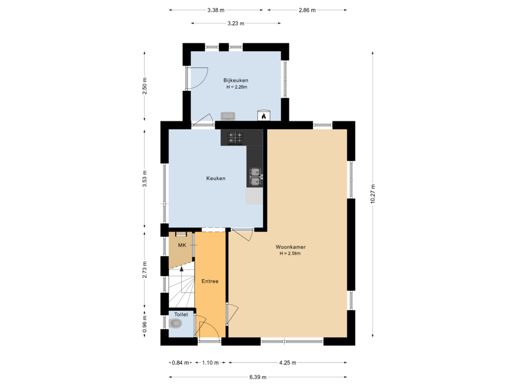 Bekijk plattegrond van Begane grond van Ruurloseweg 67