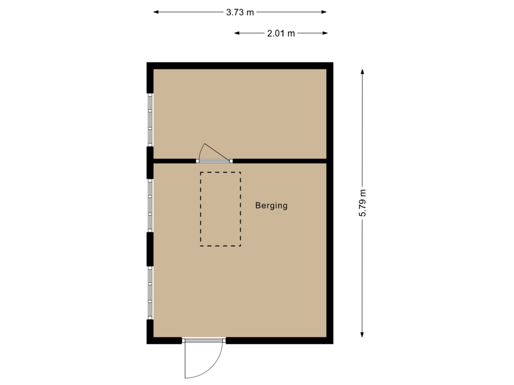 Bekijk plattegrond van Berging van Ruurloseweg 67