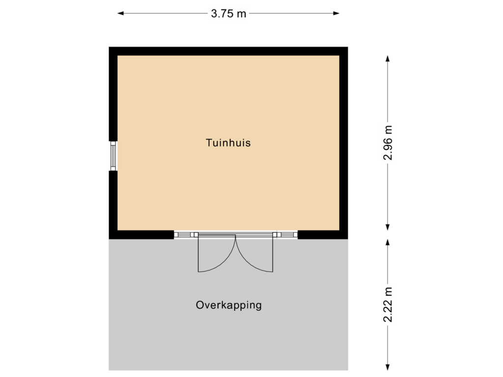 Bekijk plattegrond van Tuinhuis van Ruurloseweg 67