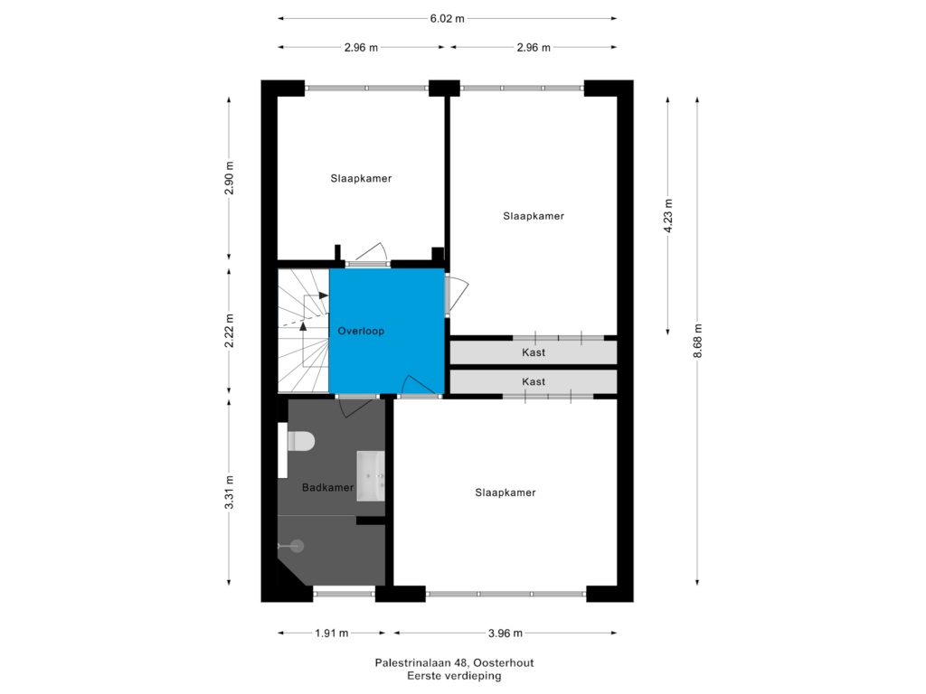 Bekijk plattegrond van Eerste verdieping van Palestrinalaan 48