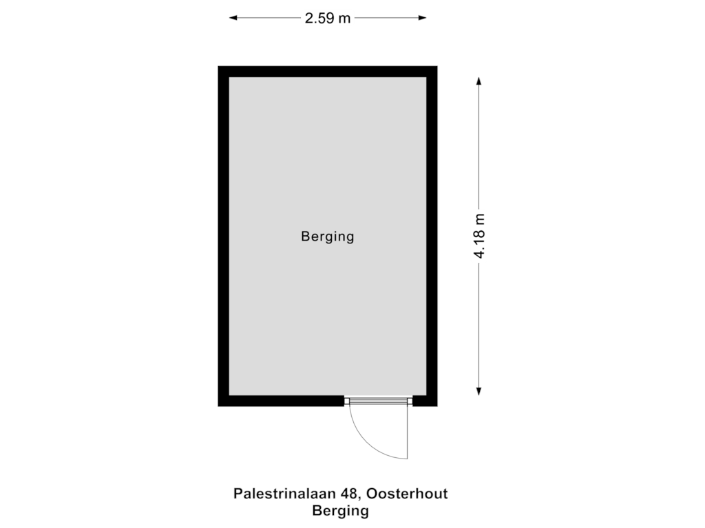 Bekijk plattegrond van Berging van Palestrinalaan 48