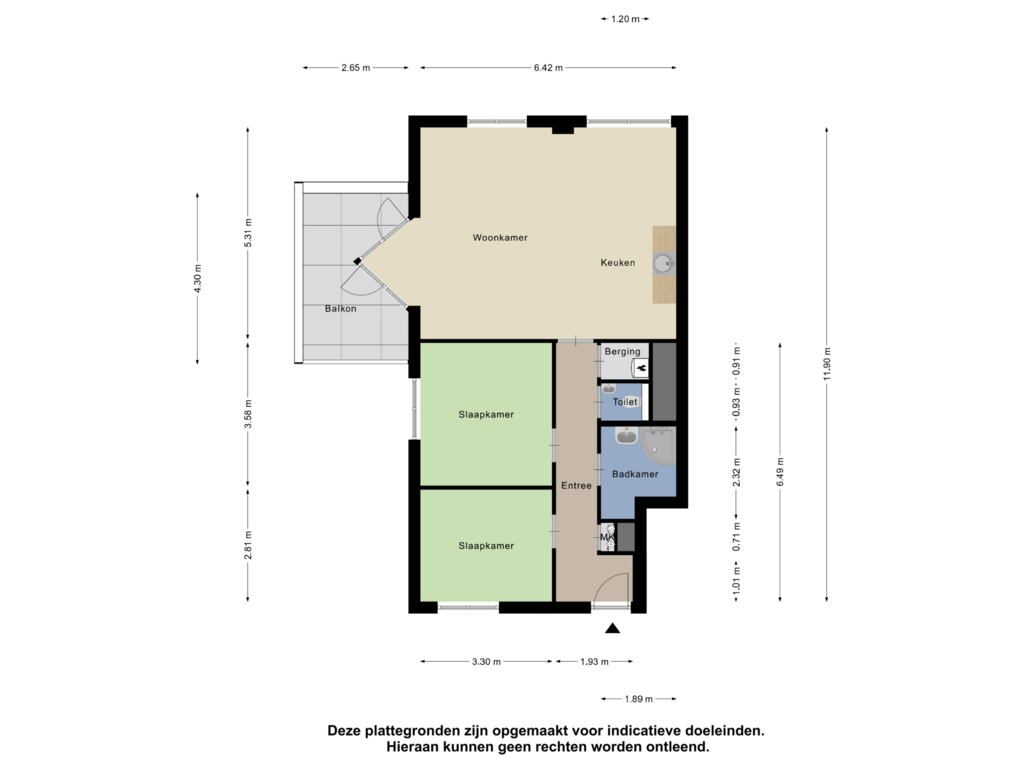 View floorplan of Appartement of Emiclaerhof 302