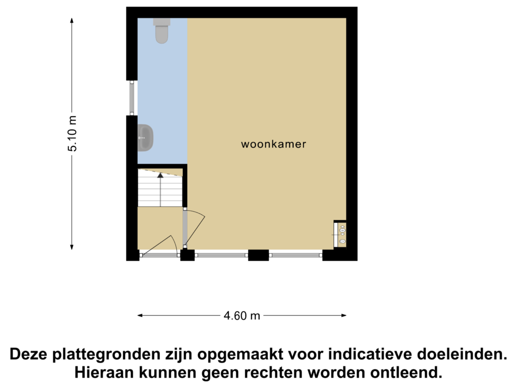 View floorplan of Begane grond of Rozenstraat 7