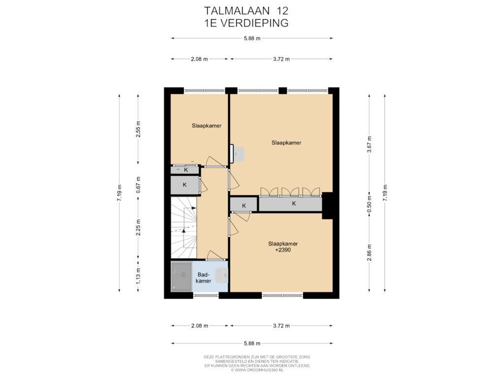 Bekijk plattegrond van 1E Verdieping van Talmalaan 12