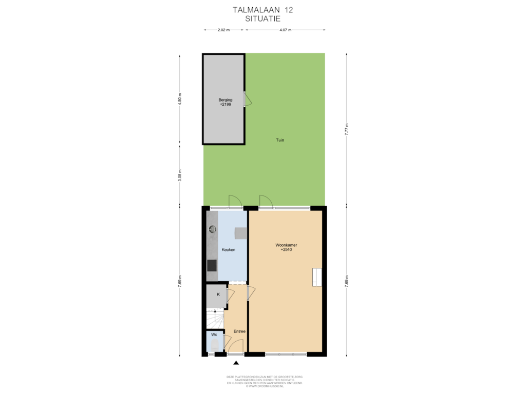 Bekijk plattegrond van Situatie van Talmalaan 12