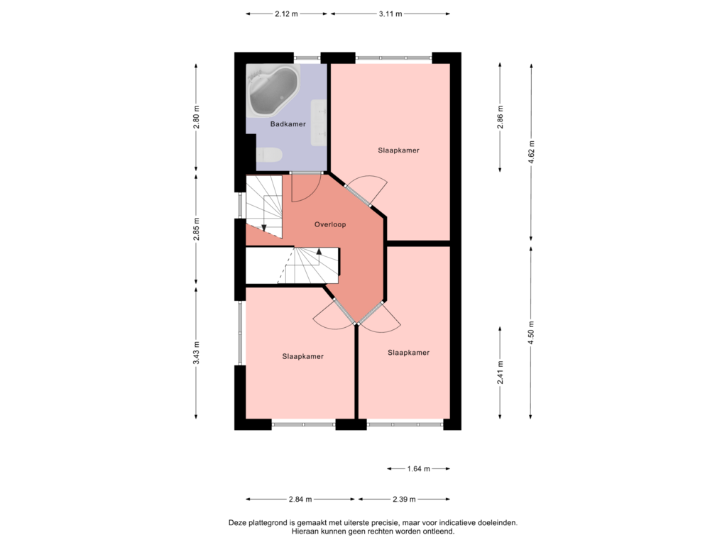 Bekijk plattegrond van 1e Verdieping van Berg en Bos 32