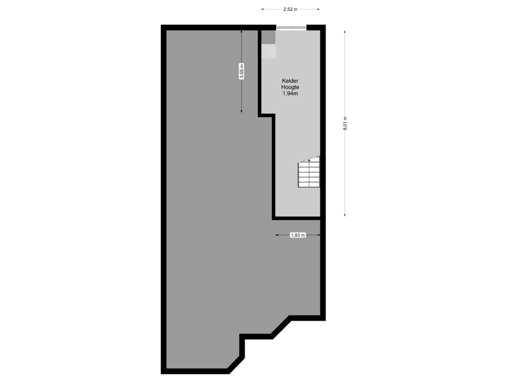 Bekijk plattegrond van Kelder van Kerkstraat 7