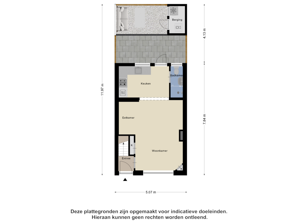 View floorplan of Begane Grond_Tuin of Gasstraat 36