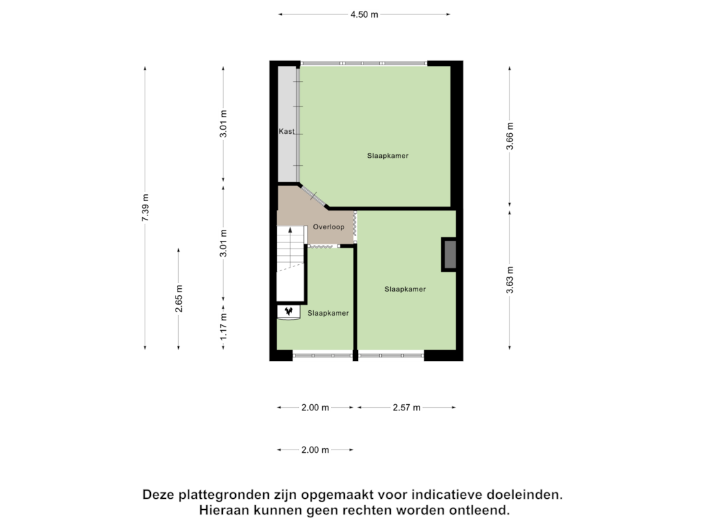 View floorplan of Eerste Verdieping of Gasstraat 36