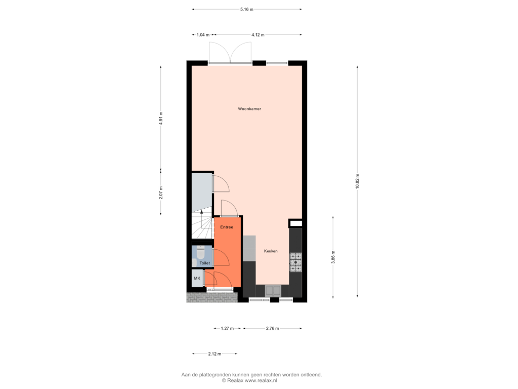 Bekijk plattegrond van Begane grond van Waalstraat 31