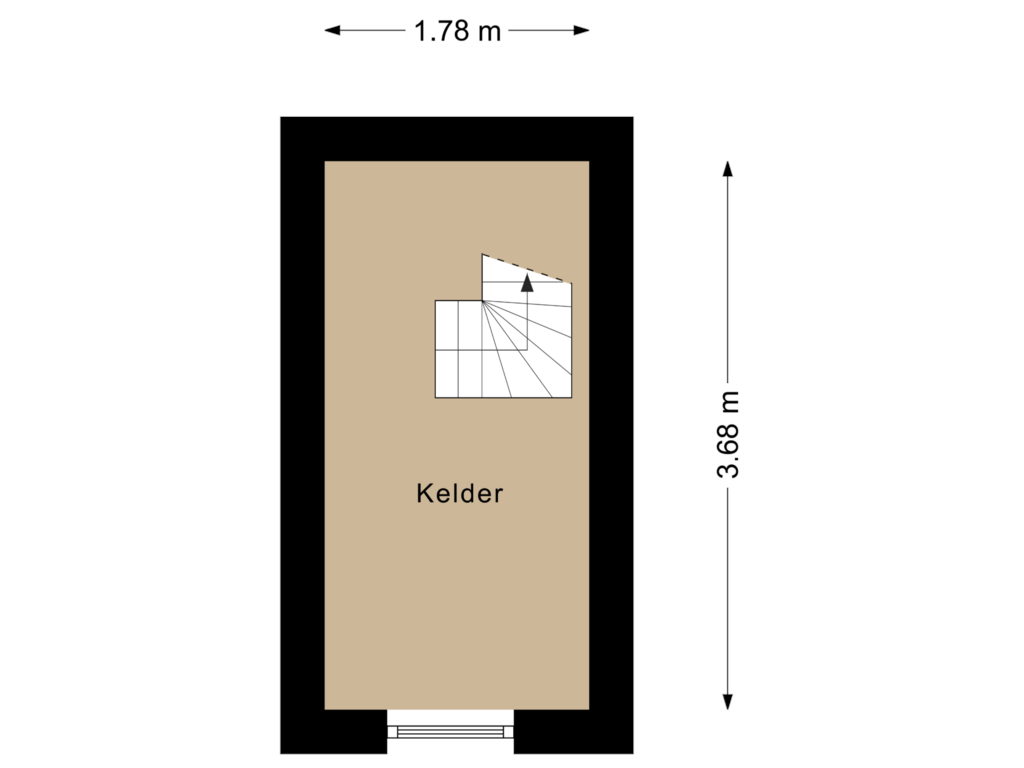 View floorplan of Kelder of Sparrenlaan 3