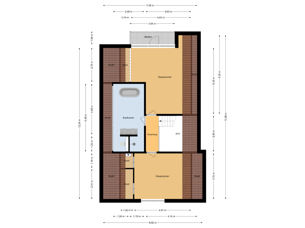 View floorplan of Eerste verdieping of Sparrenlaan 3