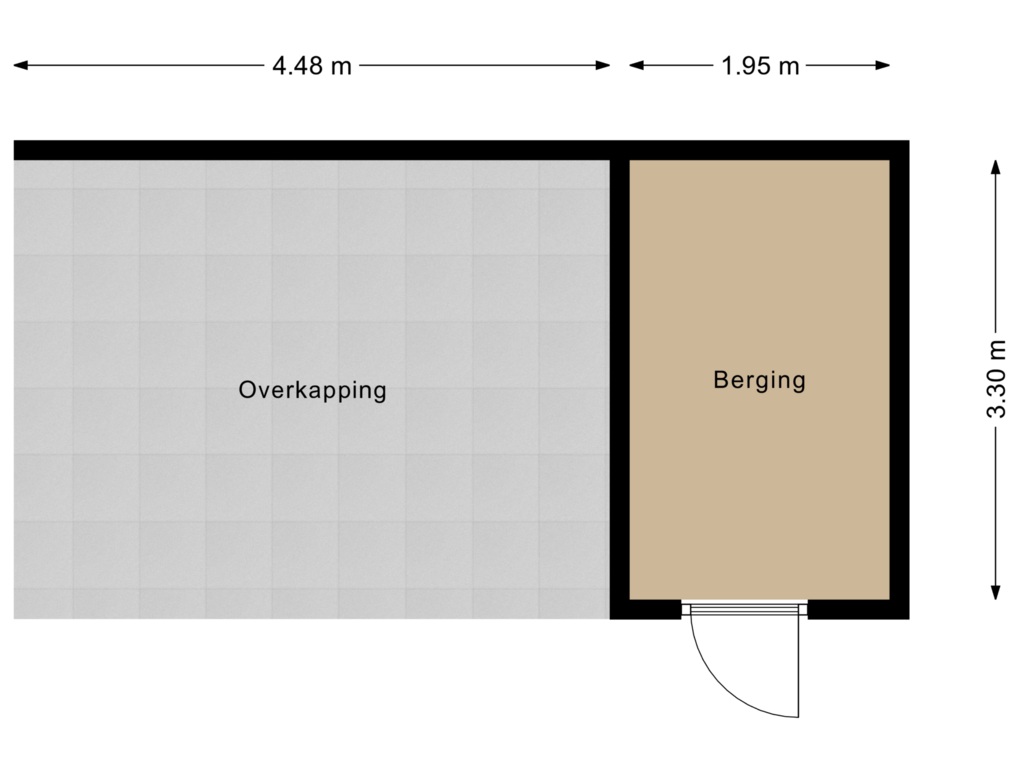 View floorplan of Berging of Sparrenlaan 3